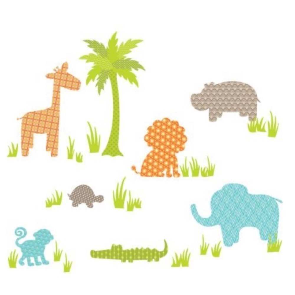 Jungle Friends Wall Art Kit kids room decor wall stickers